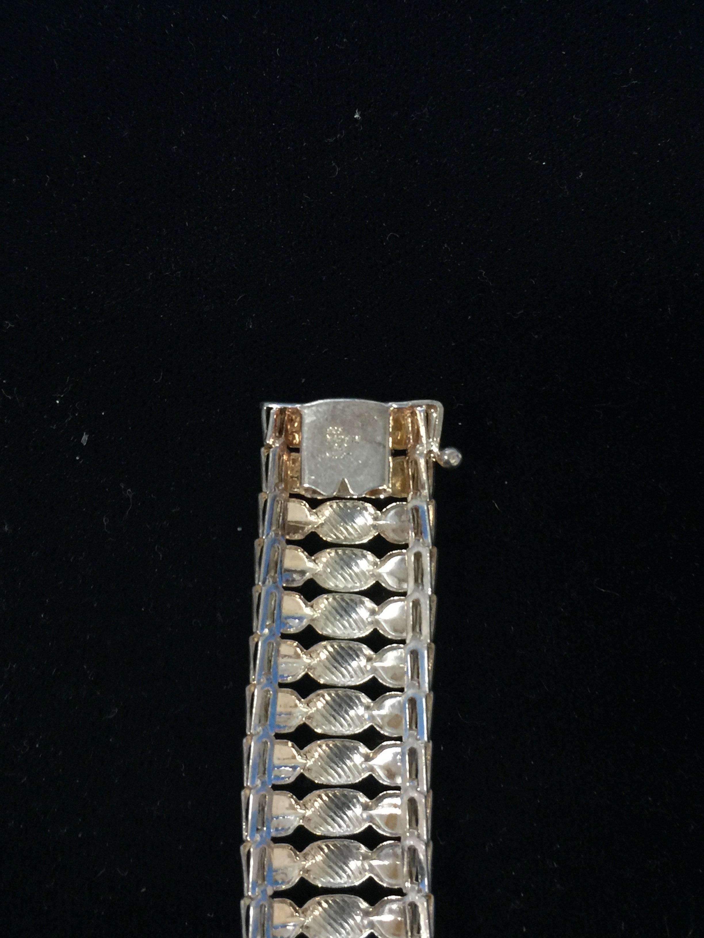 Wide Milor Italy Sterling Silver 7.5" Bracelet