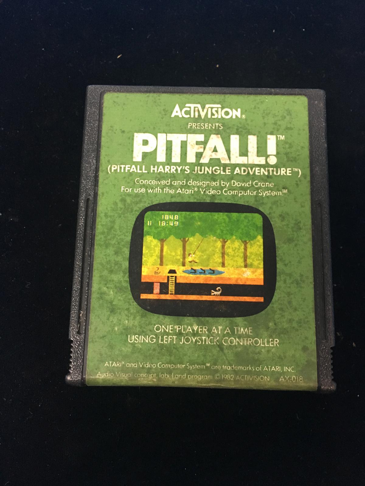 Atari AX-018 Pitfall! Vintage Video Game Cartridge