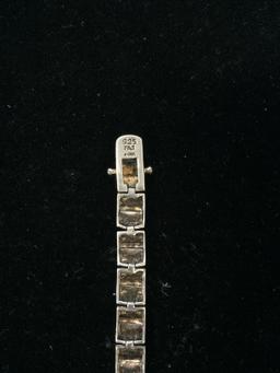 Diamond Sterling Silver 7.75" Tennis Bracelet