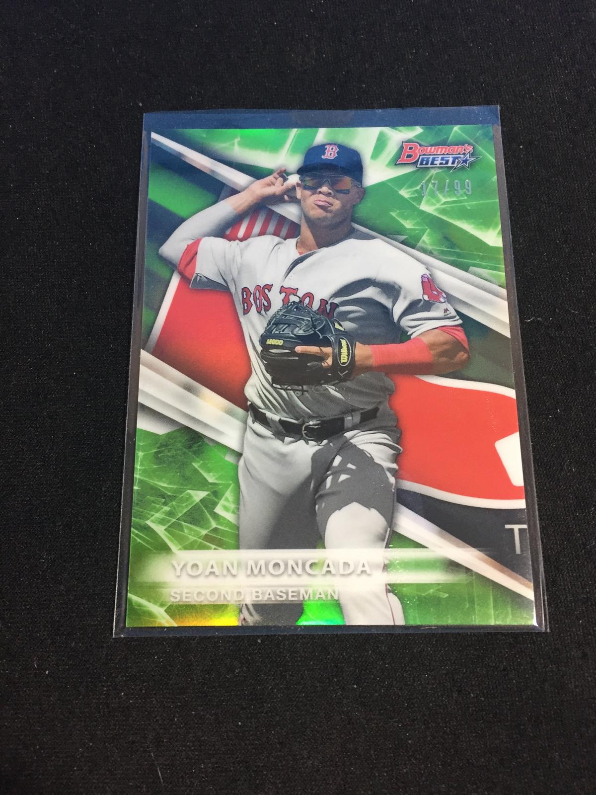 2016 Bowman's Best Green Refractor Yoan Moncada Rookie Red Sox /99 - RARE