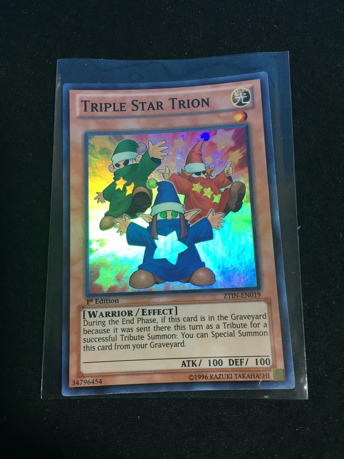 Holo Yu-Gi-Oh! Card - Triple Star Trion ZTIN-EN019