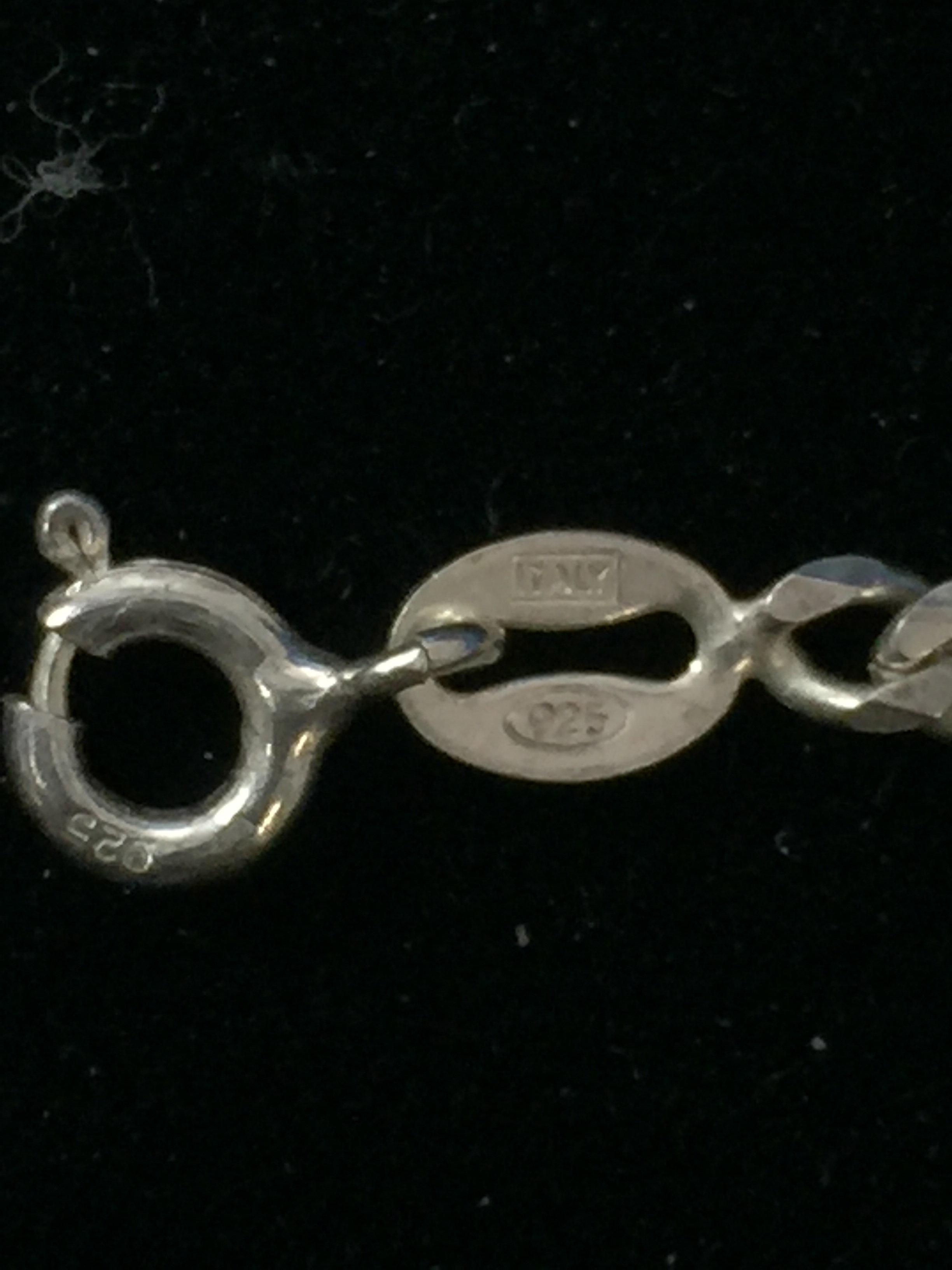 6" Sterling Silver Heart Bar Chain Bracelet