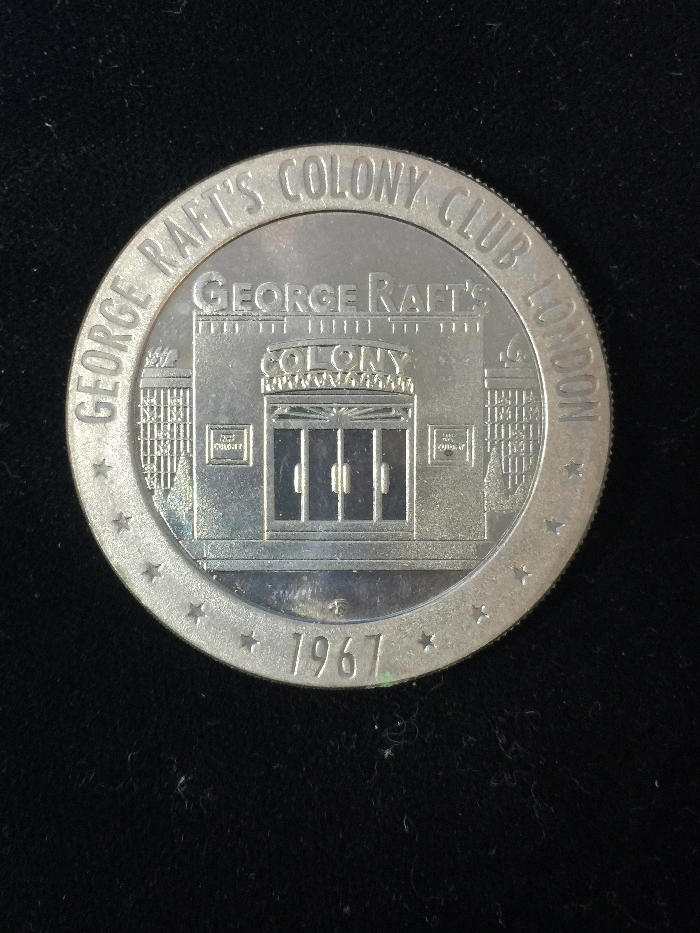 George Raft's Colony Club London Gaming Chip Coin