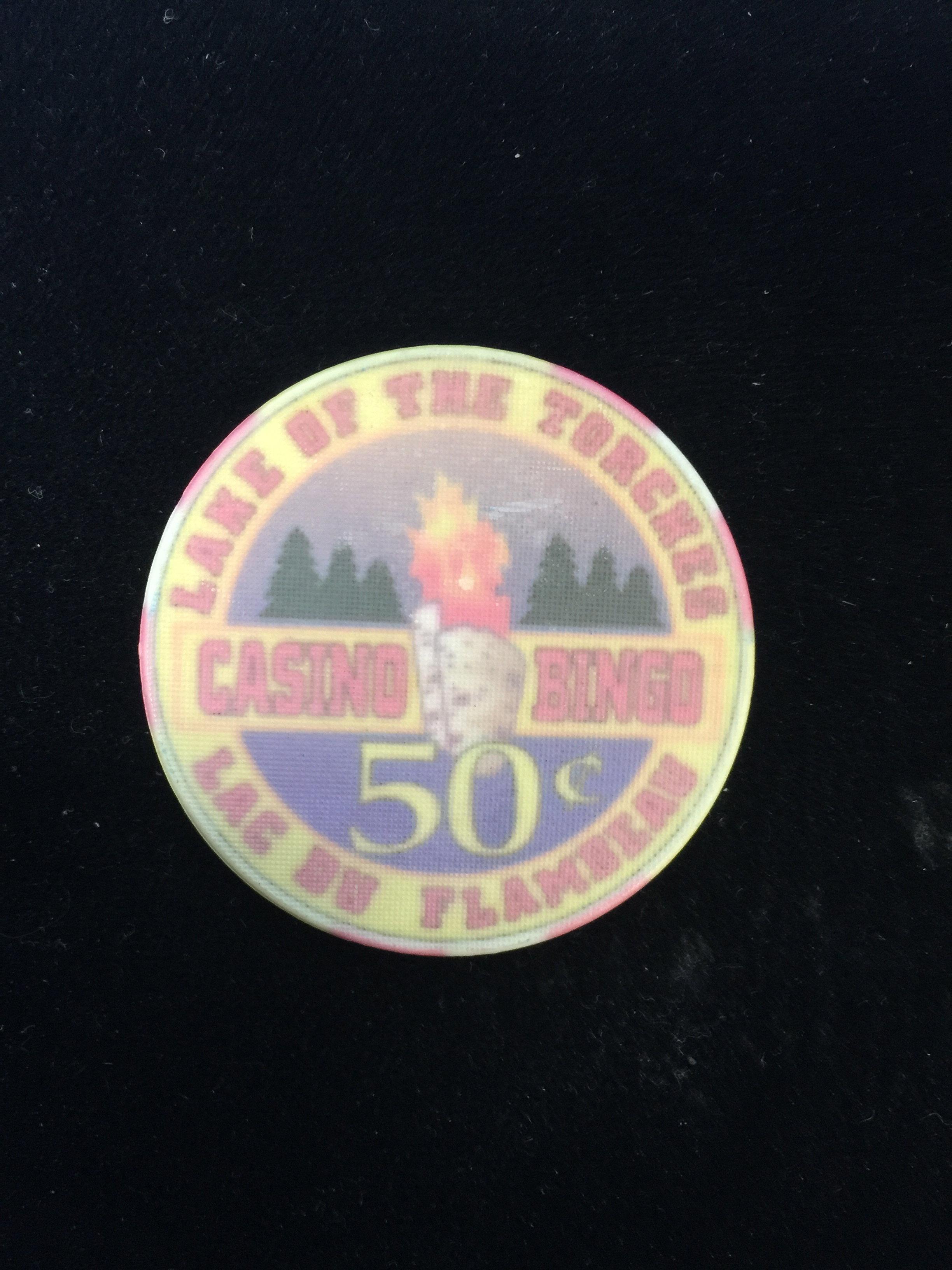 Lake Of The Torches 50 Cent Casino Poker Chip
