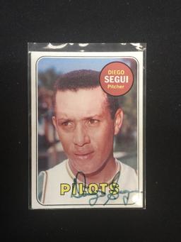 1969 Topps Diego Segui Pilots Signed Autographed Card