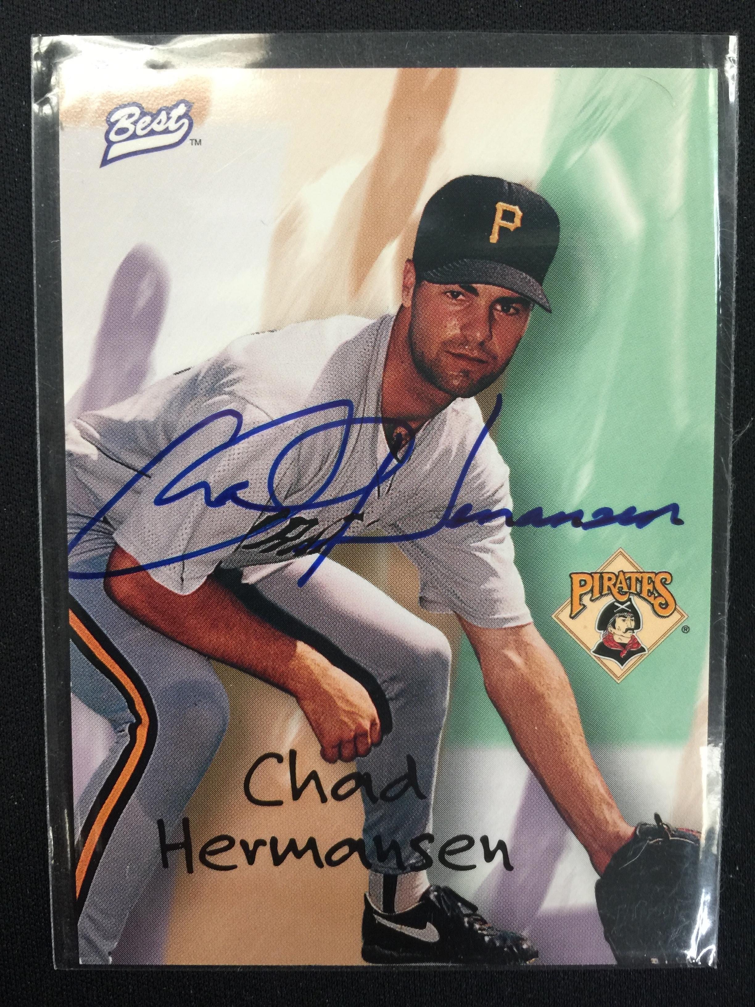 1998 Best Chad Hermansen Pirates Autograph Card