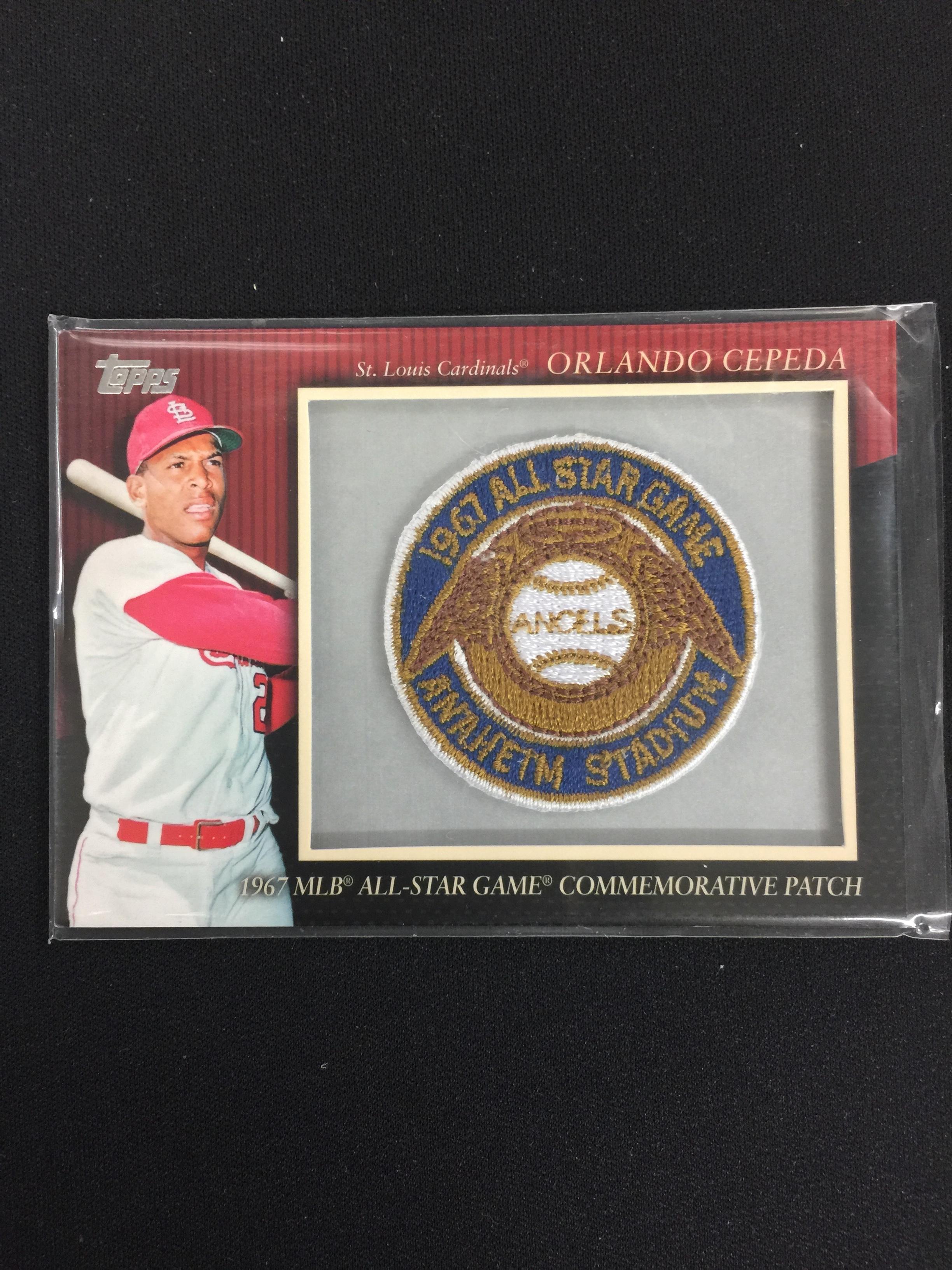 2010 Topps Orlando Cepeda Cardinals 1967 All-Star Game Commemorative Patch Card