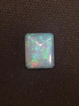 3.17 Carat Ethiopian Fire Opal Octagon Cut - 12mm x 10 mm - Beautiful Stone