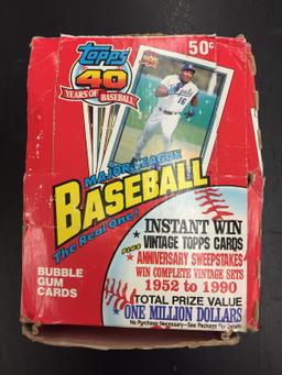 1991 Topps Baseball 36 Pack Wax Box (Missing 1 Pack)