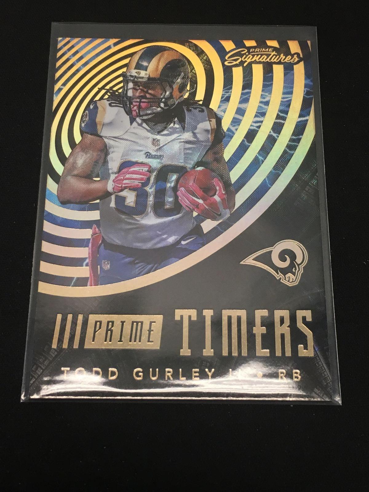 2016 Panini Prime Signatures Prime Timers Todd Gurley II Rams Insert Football Card