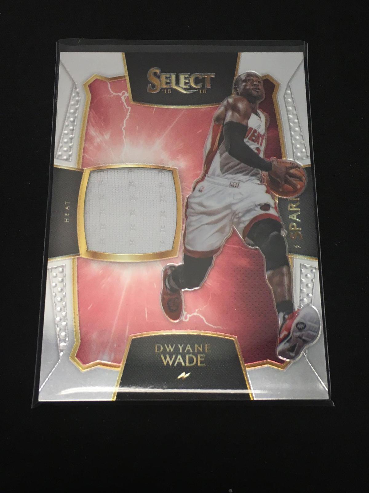 2015-16 Panini Select Dwayne Wade Heat Jersey Basketball Card