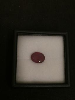 Oval Faceted 9x7 mm 2.45 CT Ruby