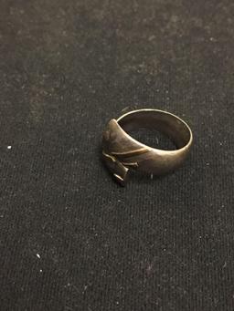 Contemporary Sterling Silver Bypass Ring Band - Size 2.5