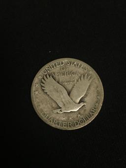 1920's United States Standing Liberty Quarter - 90% Silver Coin