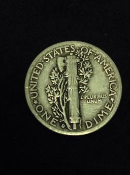 1942-D United States Mercury Dime - 90% Silver Coin
