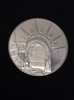 Statue of Liberty Style 1 Troy Ounce .999 Fine Silver Bullion