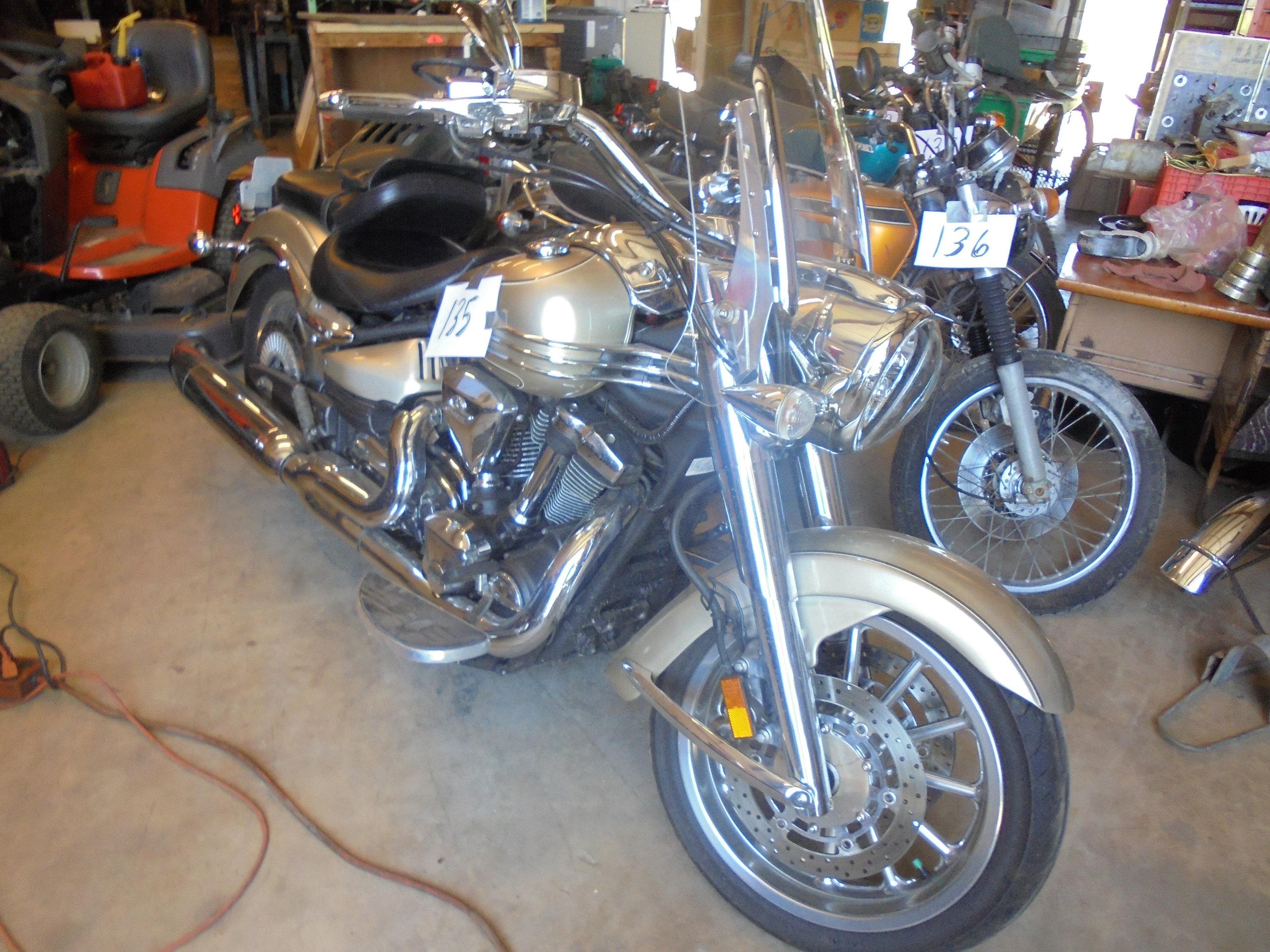 2008 Yamaha Motorcycle, 1900cc, Like New, New Tires, 7770 Miles, One Owner, Showroom Clean