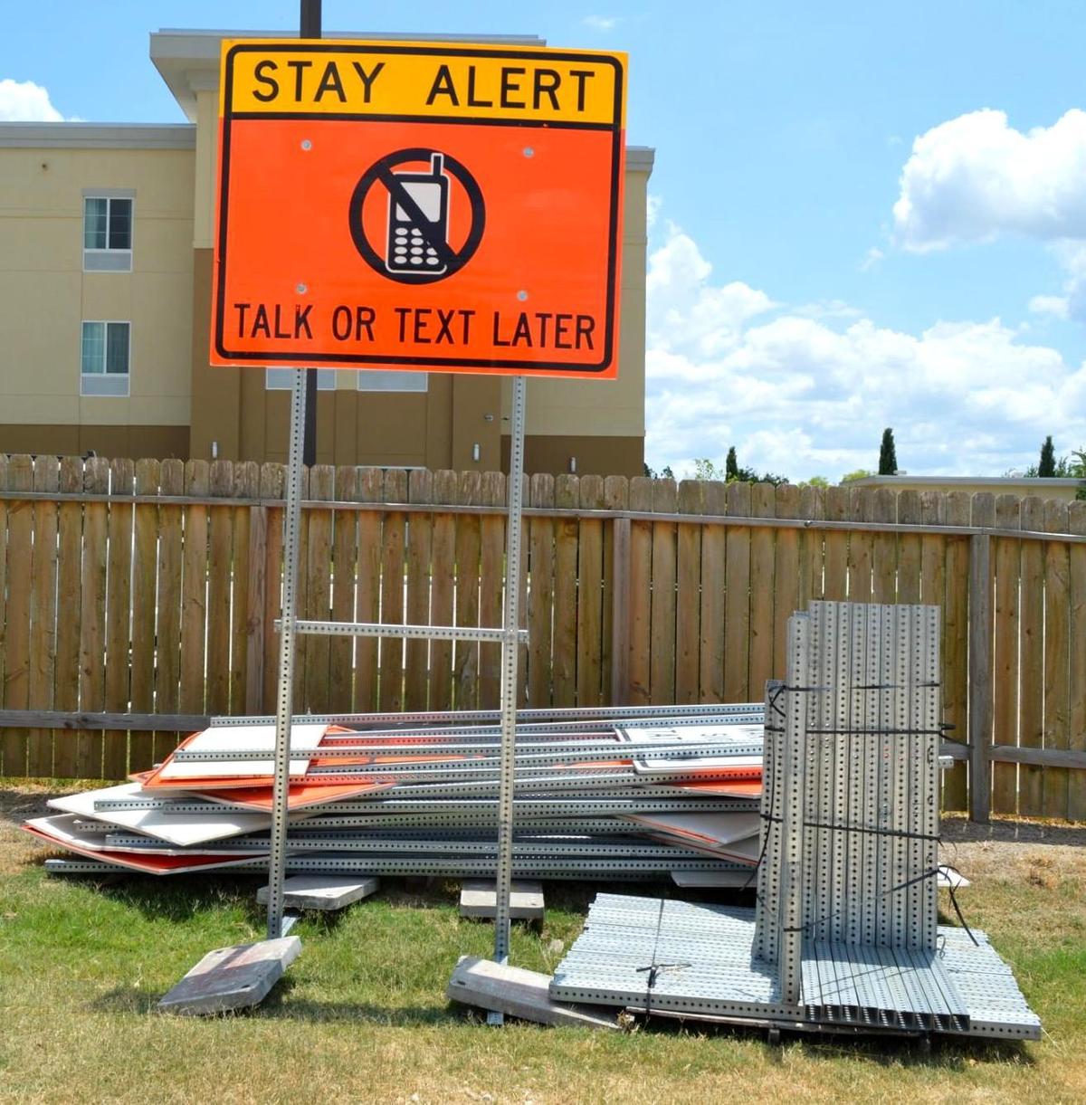 16 Various Work Zone Signs w/ Posts