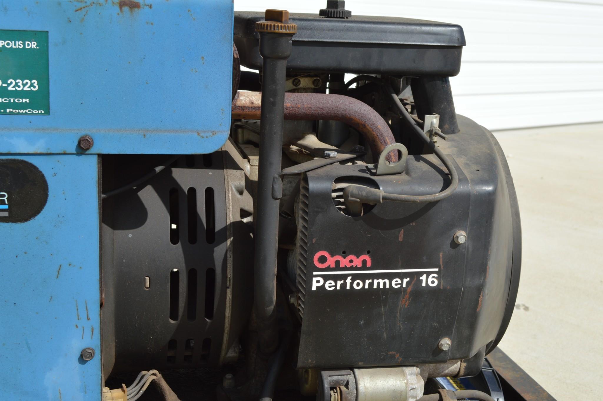 Miller Bobcat 225G Plus Welder, Onan P216 Gas Engine, 8000 Watt Generator