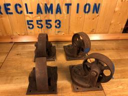 Set of (4) 8 in matching Industrial casters