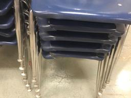 23- Smaller blue school chairs