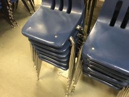 23- Smaller blue school chairs