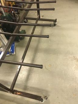 Rolling chair rack on casters