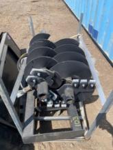 New JCT Attachment Co Hydraulic Skidloader Auger Set (14in/18in bits included)