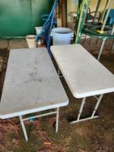 (2) Small Folding Tables (located off-site, please read description)