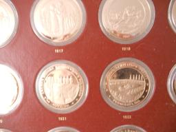 Franklin Mint History Of U.S. Solid Bronze 1916-1935 Coins