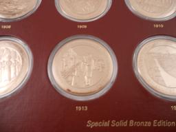 Franklin Mint History of U.S. Solid Bronze 1896-1915 Coins
