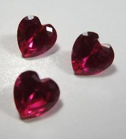 1.70 ct. Fiery Rubies rare all matched