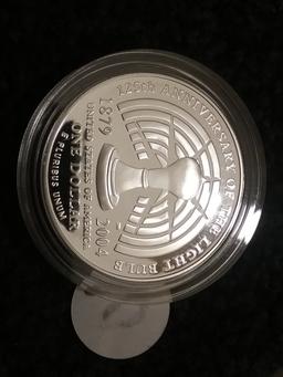 2004 $1 Silver Commemorative - Edison