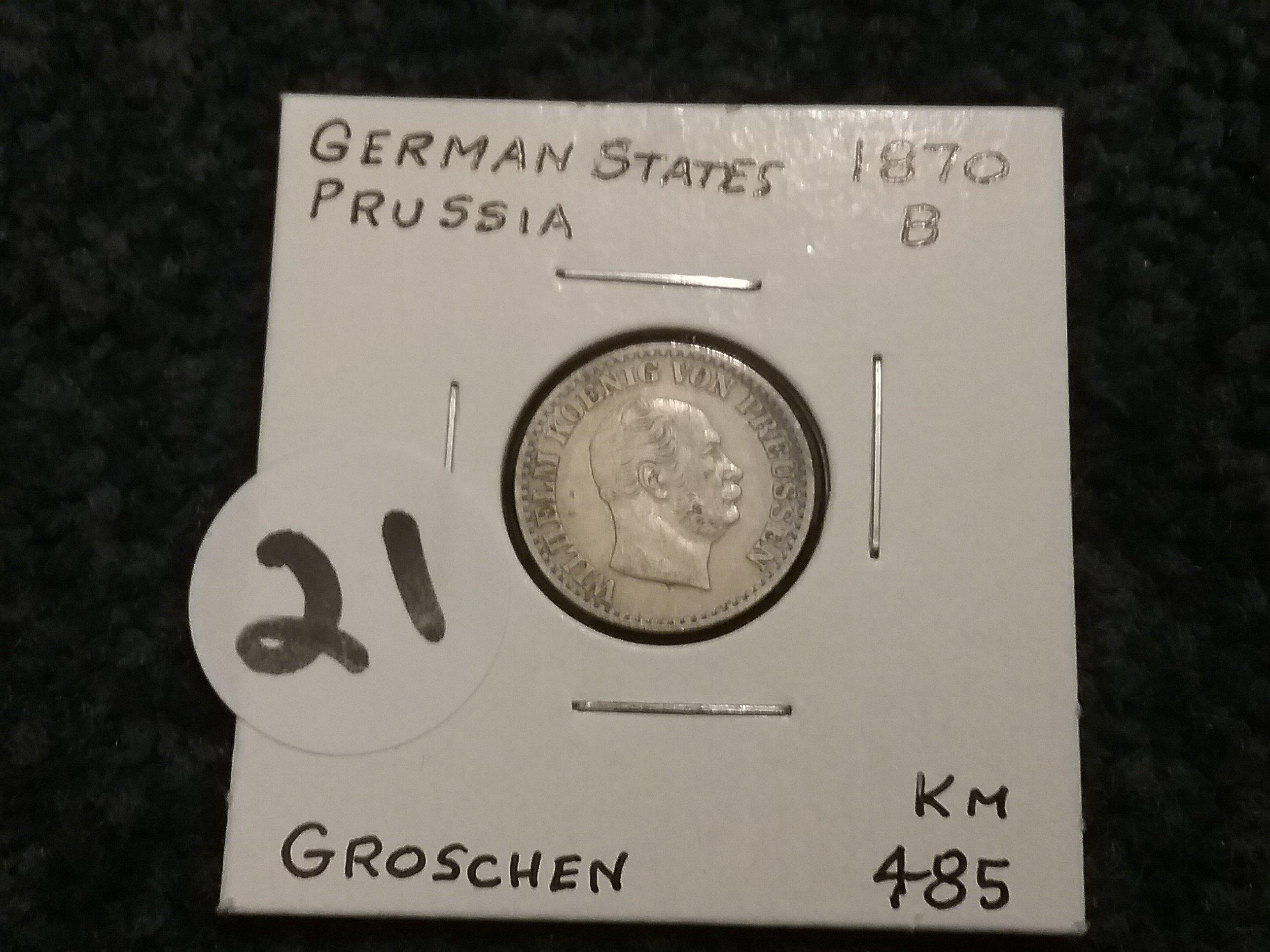 German States Prussia 1870B groschen