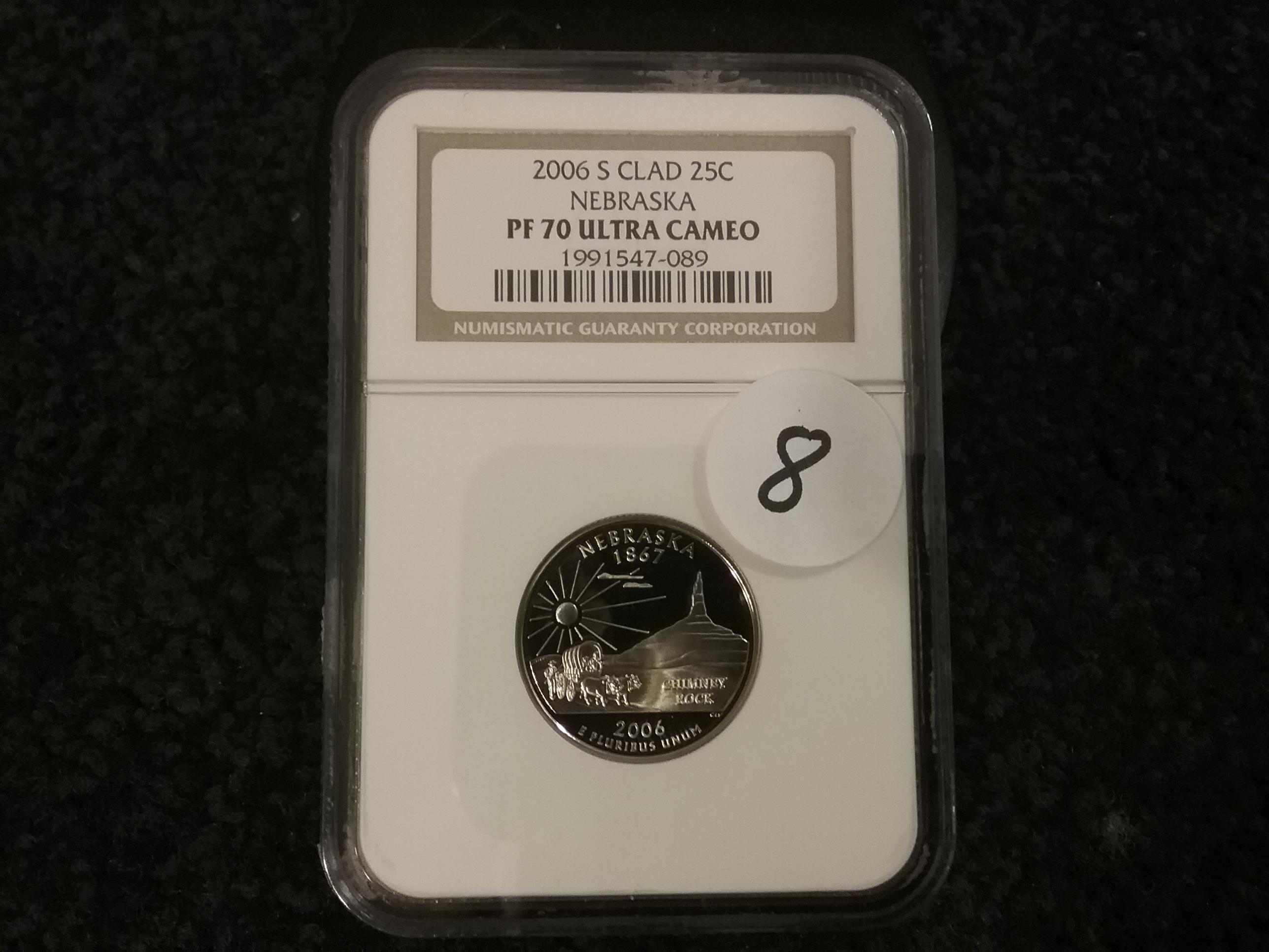 A Perfect Coin! NGC 2006-S 25 cent PF 70 Ultra Cameo  Nebraska