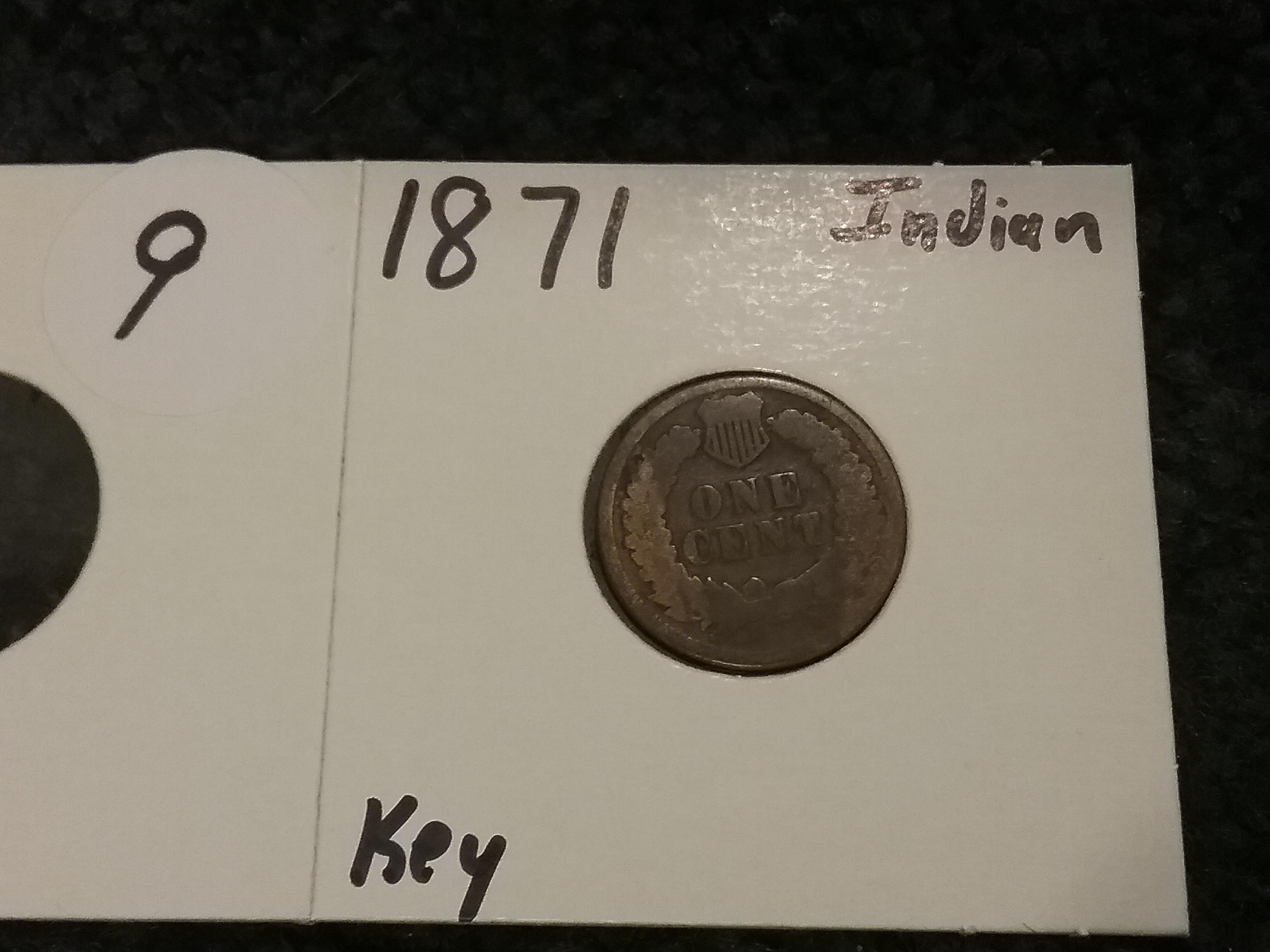 KEY DATE 1871 Indian Cent