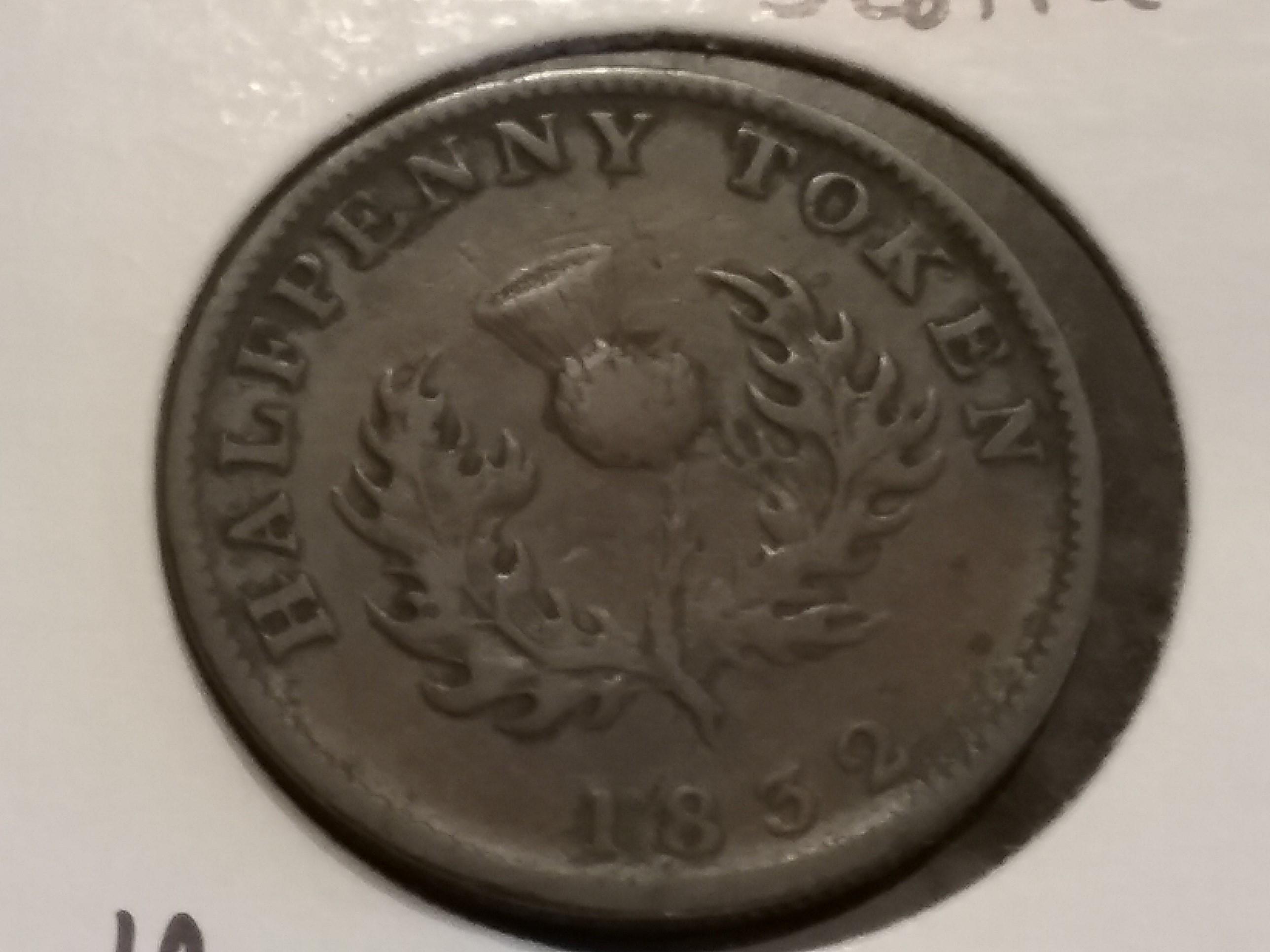 Scarce 1832 Canada Nova Scotia Half-penny