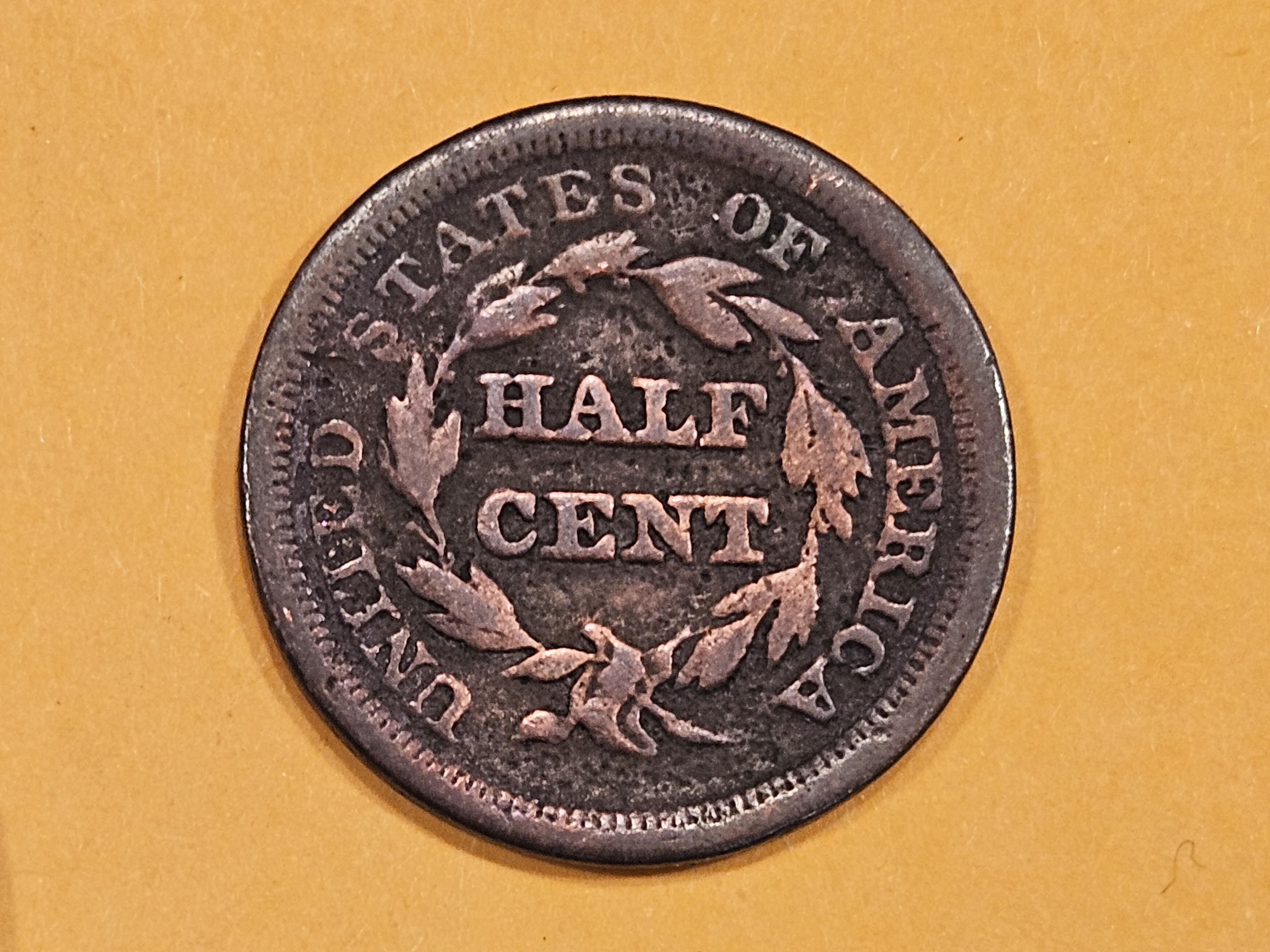 1853 Braided Hair Half-Cent