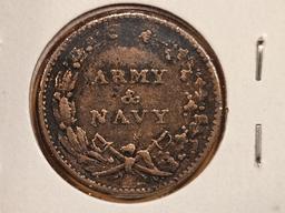 1863 Civil War Token in Very Fine - details