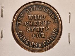 1863 Civil War Token Merchant's Token in Extra Fine