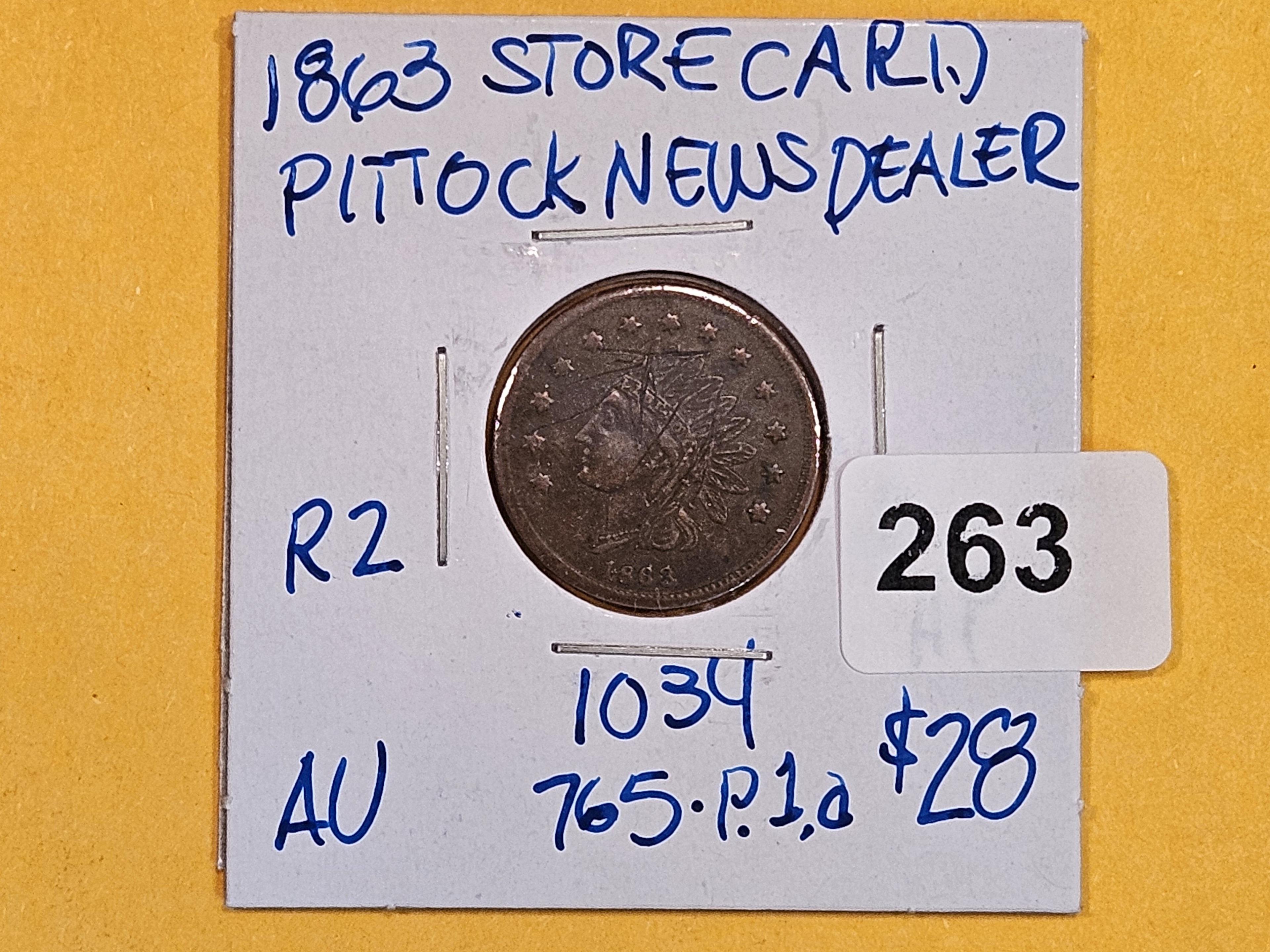1863 Civil War Token Merchant's Store Card