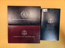 Three US SILVER Proof Deep Cameo Coin Sets