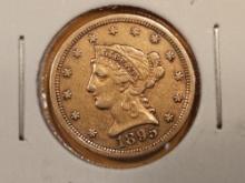 GOLD! 1895 Gold Liberty Head $2.5 Dollar