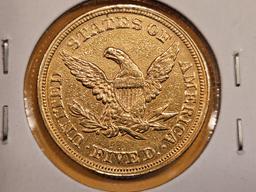 GOLD! Better Date 1853 Liberty head Gold Five Dollar Half-Eagle