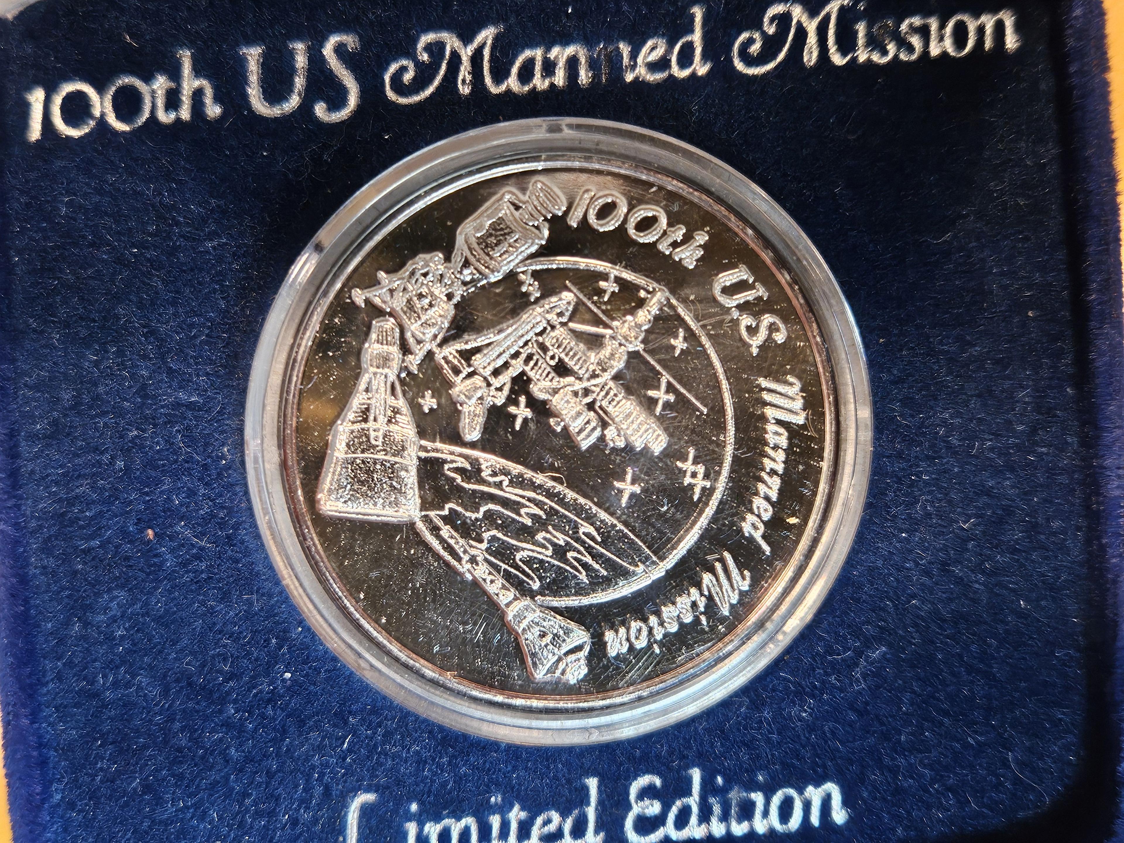 Cool 100th US Manned Mission NASA SILVER Proof coin