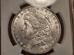 NGC 1898-O Morgan Dollar in Mint State 63