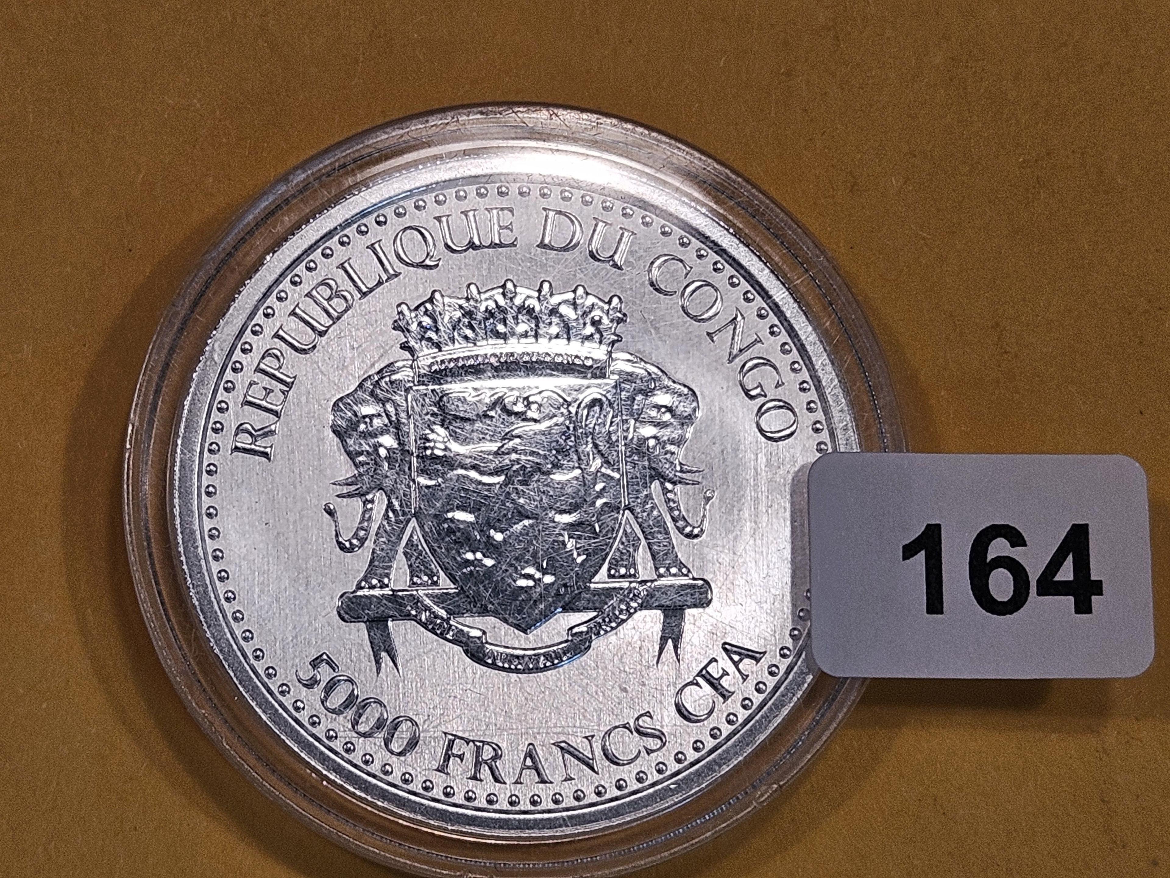 GEM 2019 DROC Silver 5000 Francs CFA