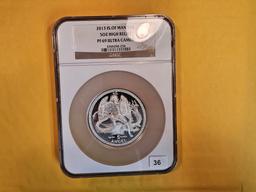 HUGE! NGC 2013 Isle of Man SILVER 5 Angel in Proof 69 Ultra Cameo