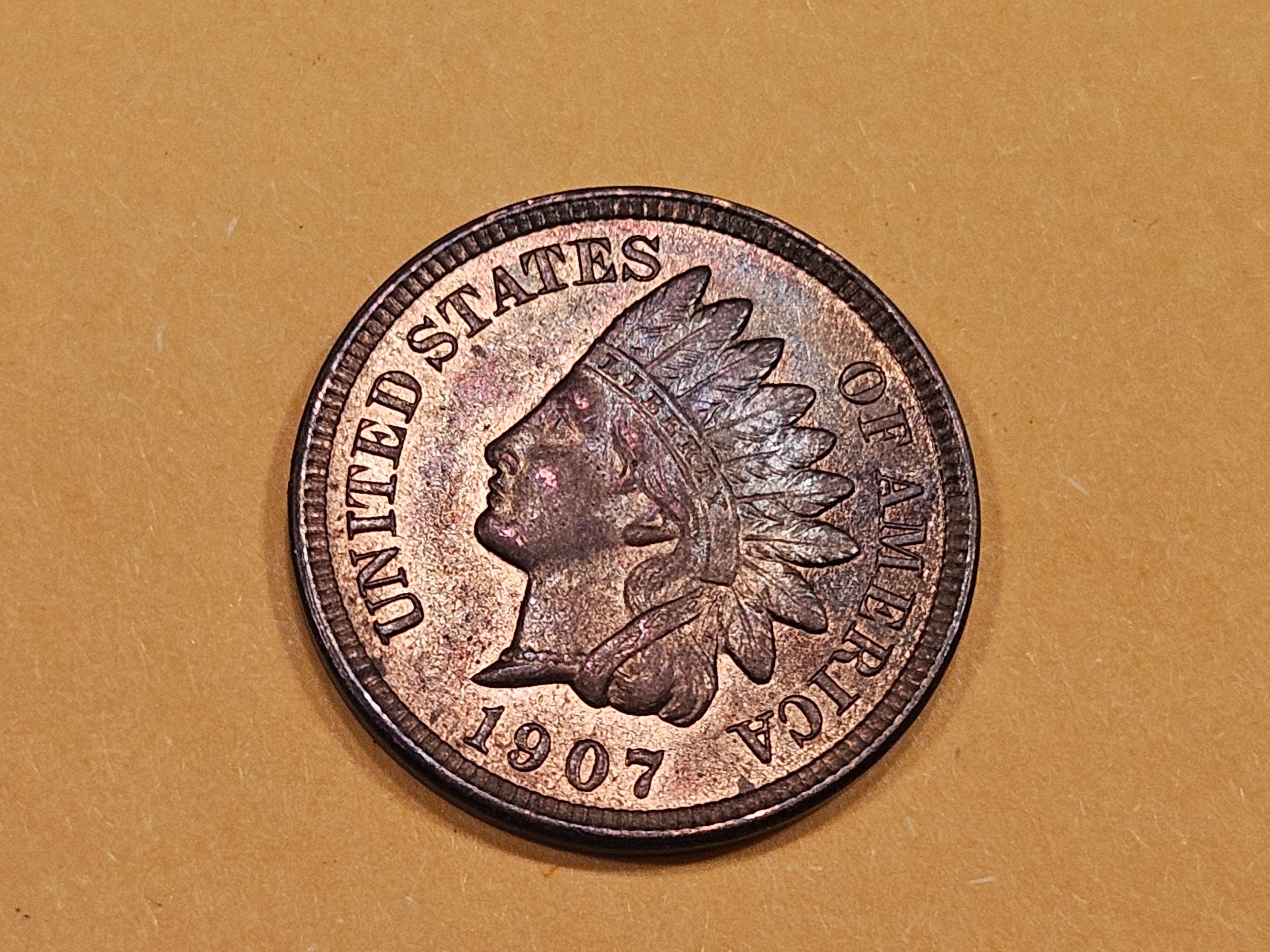 Red-Brown 1907 Indian Cent