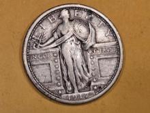 Early 1917 Type 1 Standing Liberty Quarter